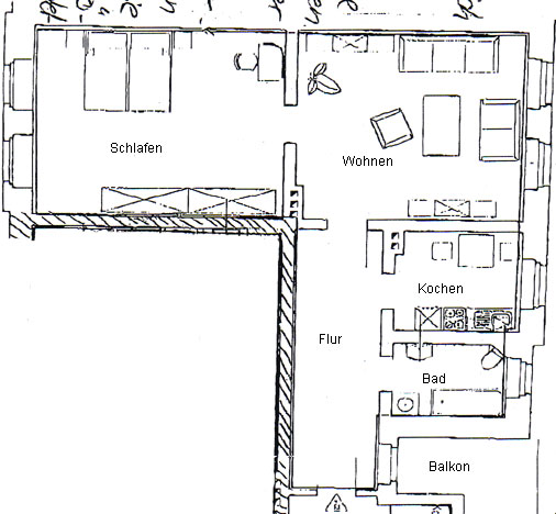 Vermietung 2Raum Wohnung Bismarckstrasse 02826 Görlitz mit Abstellkammer, Balkon, Kabel TV, Separate Küche, DSL